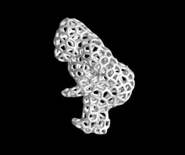 voronoi piedi gorilla pinshape disegno 3d 3d print model - Mito3D
