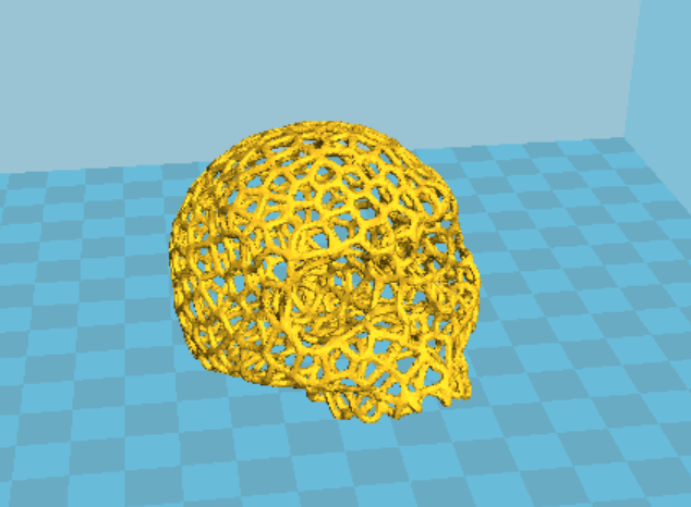 voronoi kafatası pinshape 3D print model - Mito3D
