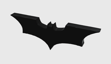 batman poly pinshape logosu 3d print model - Mito3D