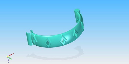 diamond bracelet pinshape 3d-design 3d print model - Mito3D