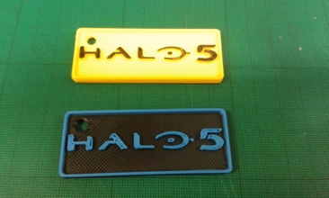 halo 5 key fob pinshape key-fob halo-5 3d print model - Mito3D