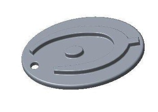 halo 5 symbol Schlüsselanhänger pinshape key fob 3d print model - Mito3D