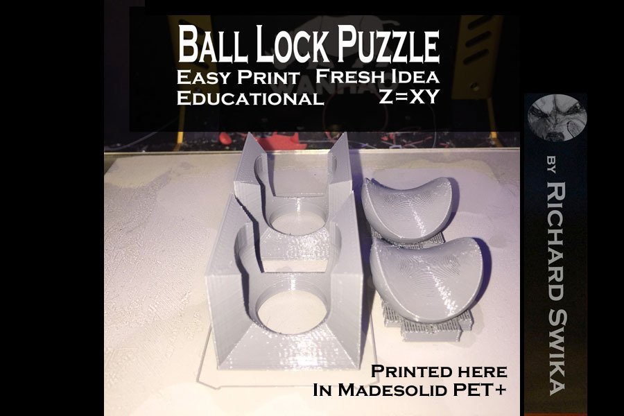 ball lock puzzle pinshape Bildungs mathematische Kunst cube jointed 3D print model - Mito3D
