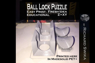 ball lock puzzle pinshape educational mathematical art cube jointed 3d print model - Mito3D