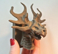 forest dragon wall-mount head pinshape 3d-design 3d print model - Mito3D