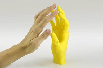 jointed hand pinshape 3d-design 3d print model - Mito3D