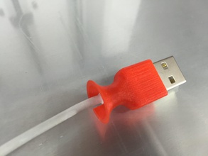 apple usb Anschluss anti Biege pinshape Kabel 3d print model - Mito3D