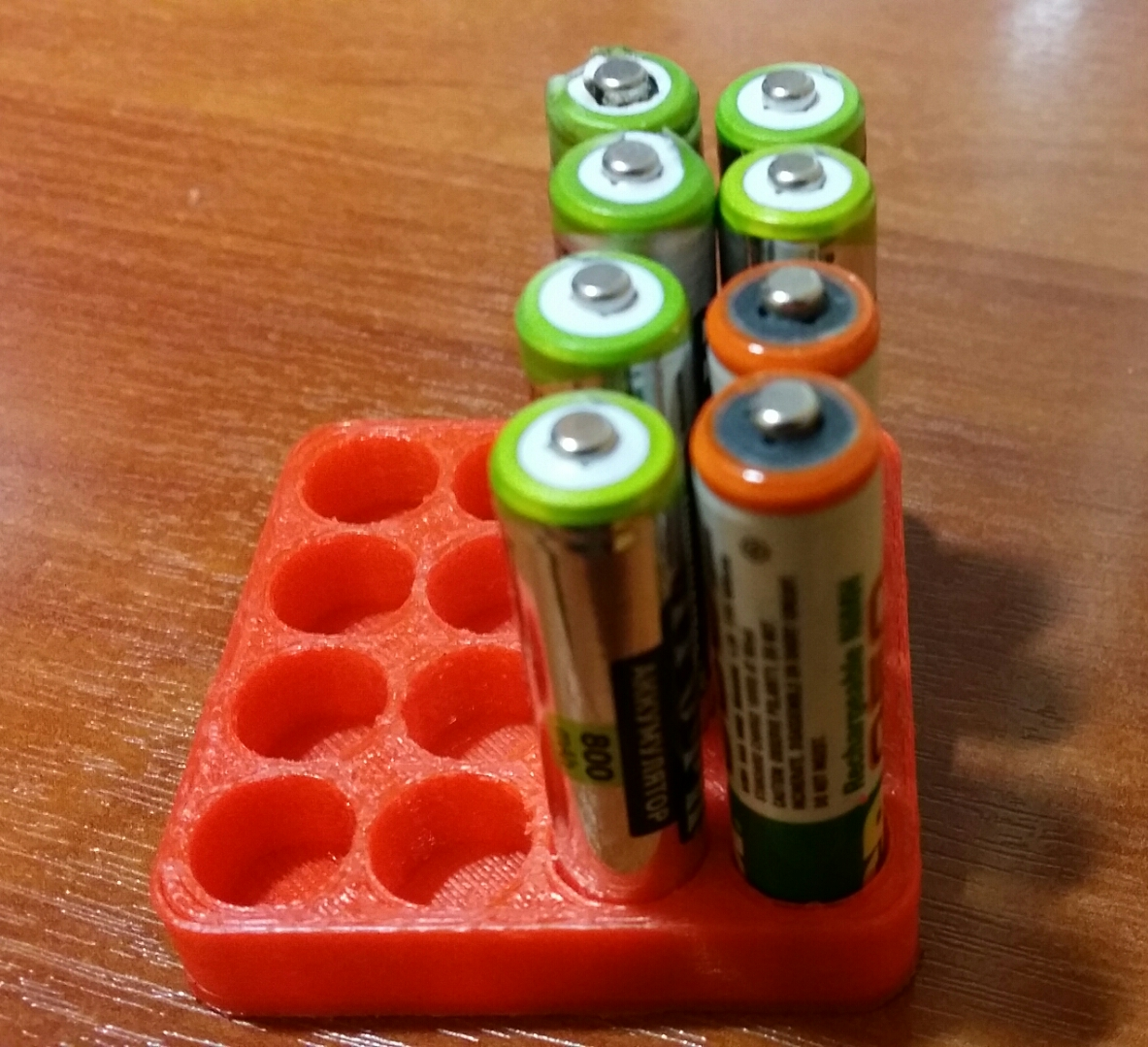set batterie organisateurs tailles aa aaa pinshape ensemble accumulateur support 3D print model - Mito3D