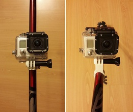 gopro ski stick mount pinshape action cam snowboard 3d print model - Mito3D