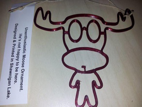 isteksiz geyik süs pinshape moose Noel 3d print model - Mito3D
