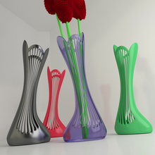 vazo tasarım deco eğimli pinshape borruso çiçek vazolar 3d print model - Mito3D