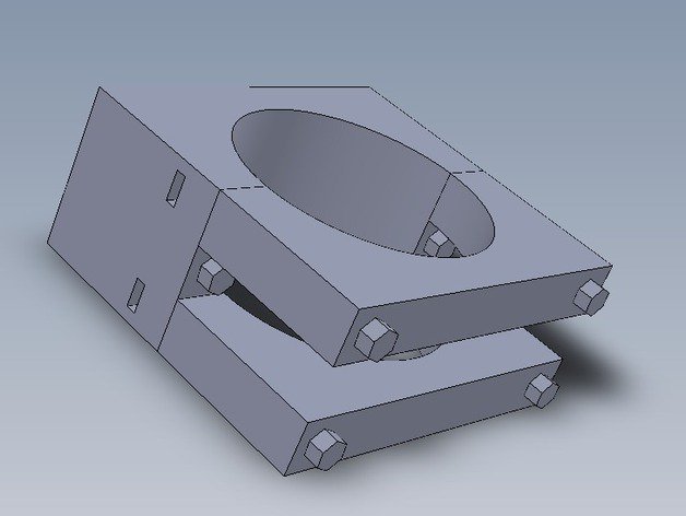 dremel 200 mount cnc axis pinshape dremel-200 3D print model - Mito3D