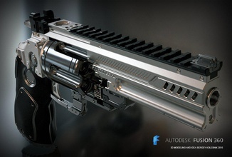 konstantin ağır tabanca pinshape sahne silah oyuncak revolver 3d print model - Mito3D