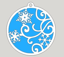 snowflakes pinshape snowflake christmas decoration 3d print model - Mito3D