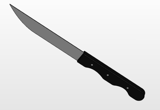 plastic kitchen knife pinshape 3d-design tools 3d print model - Mito3D