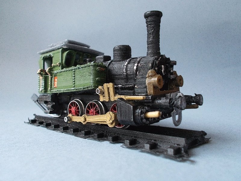 locomotiva vapor t3 h0 pinshape modelo trem 3D print model - Mito3D