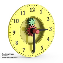 teach child time pinshape engineering mechanism teaching-aid clock 3d print model - Mito3D