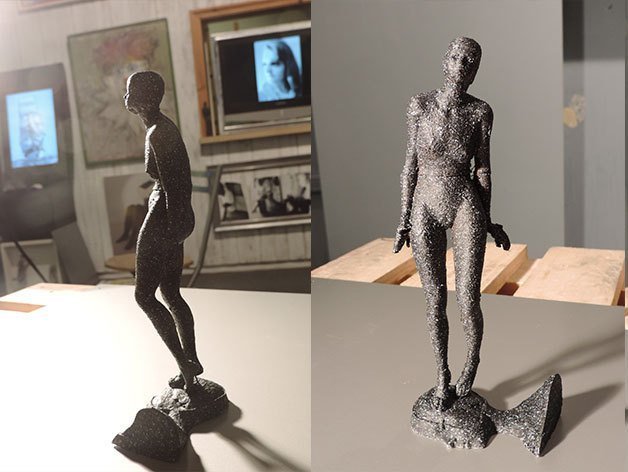 komik kız pinshape sanat heykel çıplak meshmixer numaracı 3D print model - Mito3D