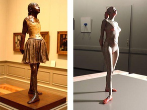 degas girl pinshape dancer dance sculpure nude art 3d print model - Mito3D