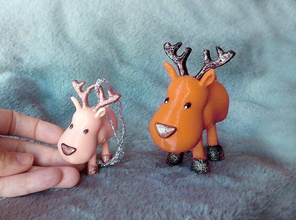 small jointed reindeer pinshape 3d-design 3d print model - Mito3D