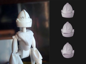 testa robot pinshape disegno 3d 3d print model - Mito3D
