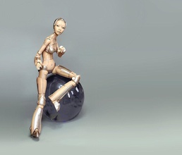robot femme robotica pinshape Conception 3d 3d print model - Mito3D