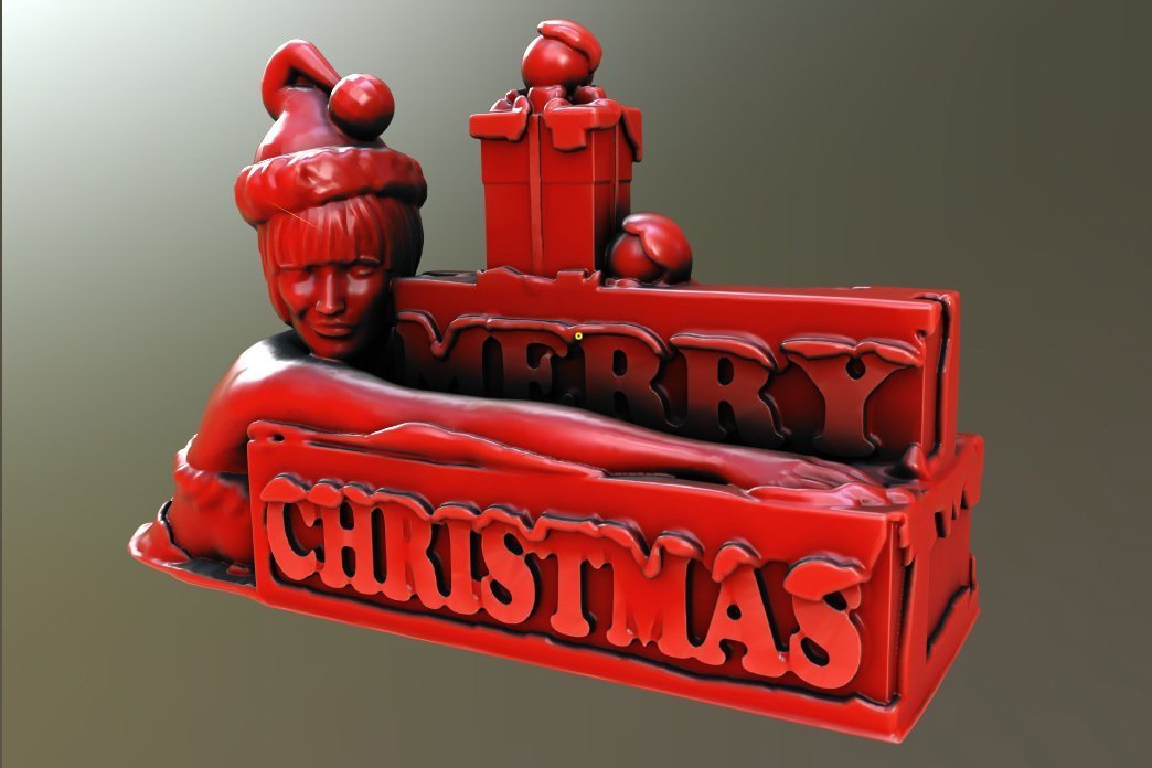 merry christmas pinshape xmas 3D print model - Mito3D