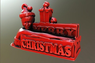 feliz navidad pinshape xmas 3d print model - Mito3D