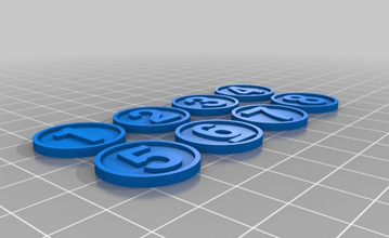 tavolo gioco gettoni marcatori pinshape token marcatore 3d print model - Mito3D