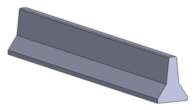 l'échelle jersey barrière pinshape Conception 3d 3d print model - Mito3D