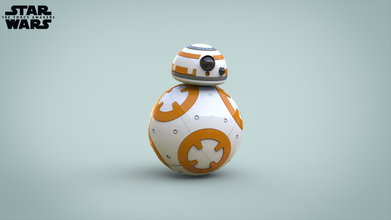 bb8 droid star wars force desperta pinshape brinquedo robô 3d print model - Mito3D