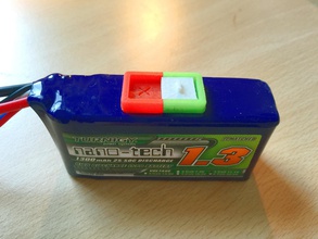 Batterie Ladestatus Anzeige pinshape status kostenlos lipo Akku pack box Halter 3d print model - Mito3D