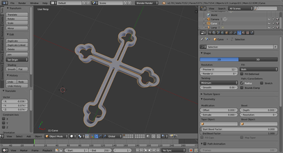 cruz simples pinshape gótico 3d print model - Mito3D