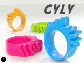 cyly pinshape jewelry rings ring jewel gift fashion 3d print model - Mito3D