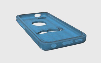 iphone 5c moustache case pinshape 3d-design 3d print model - Mito3D