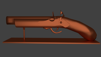 pistola pederneira modelo pinshape antiguidades 3d print model - Mito3D