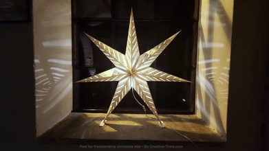 Noel yıldızı pinshape duran ayaklar ayak dekoratif yamaç dikey denge eşik pencere xmas star yıldız dur 3d print model - Mito3D