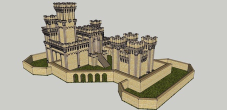 chateau medieval pinshape castelo 3d print model - Mito3D
