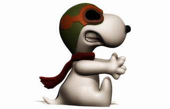 snoopy pinshape animal estimação desenhos animados toon charlie cão 3d print model - Mito3D
