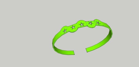 bracelet star pinshape 3d-design 3d print model - Mito3D