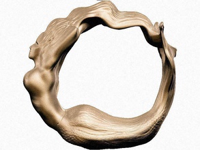 sereia anel pinshape jóia moda garota mulheres mulher 3d print model - Mito3D