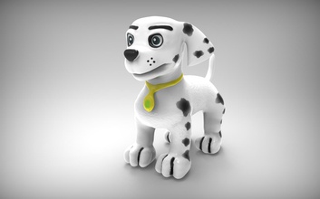 marshall pata patrulha cachorro pinshape desenhos animados filhote cão 3d print model - Mito3D