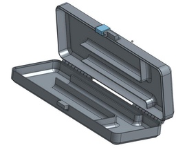 fox shock pump case pinshape hinges hinged 3d print model - Mito3D