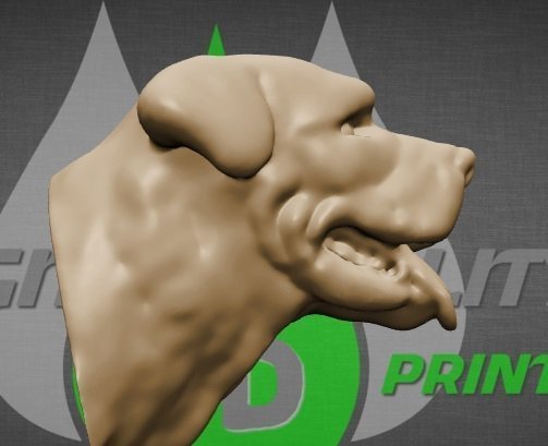 rottweiler dog head pinshape dog-head 3D print model - Mito3D