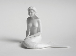 denken Meerjungfrau pinshape Innenraum Möbel fairy tale statue Kunst Dekor Skulptur Humanoide Fisch Charakter Figur Abbildung Schreibtisch Mädchen doll Spielzeug 3d print model - Mito3D