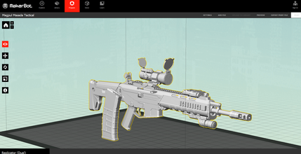 acr tactical pinshape masada gun rifle magpul 3d print model - Mito3D