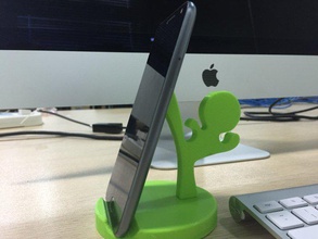 mobilephone dövüş sanatçısı pinshape sahibi telefon standı 3d print model - Mito3D