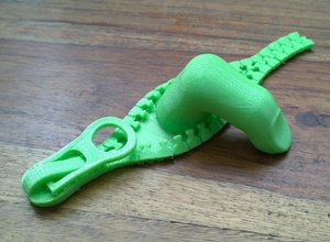 zipper magnet modified printed pinshape 3d-design 3d print model - Mito3D
