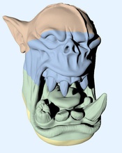 warhammer carácter grimgor ironhide cabeza pinshape Diseño 3d 3d print model - Mito3D