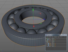 ball bearing - cinema 4d parametric model pinshape 3d-design 3d print model - Mito3D